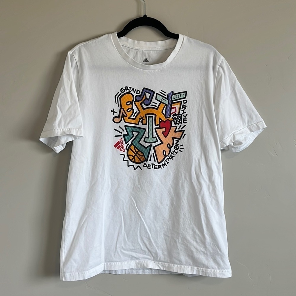 Keith Haring limited edition adidas shirt | Mens L | White, Multi colored